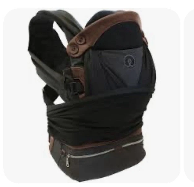 Boppy ComfyChic Hybrid Baby Carrier Adjustable Mesh Pocket Black/Gray/Brown