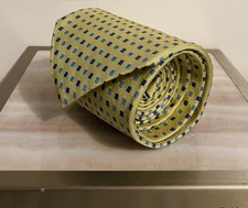Brooks Brothers 100% Silk Geometric Yellow Tie Made in USA
