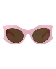 Balenciaga Womens Cat Eye Pink Pink Brown Fashion Designer Eyewear