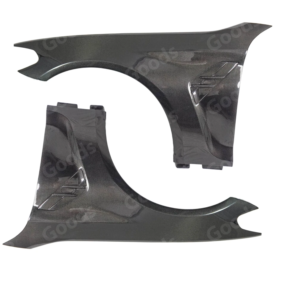 Painel de para-lama de resfriamento frontal de fibra de carbono real para 11-16 BMW 5 Series M Style - Imagem 2 de 4