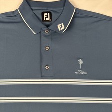 Footjoy Men’s XL Blue Golf Shirt Royal Wellington New Zealand Polo