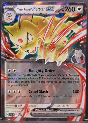 Team Rocket's Persian ex SVP218 Destined Rivals Promo Pokémon Pokemon Card ENG