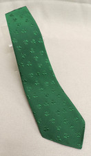 VTG Irish Poplin Wool Silk Dublin St Patrick's Day Shamrocks Green Boy's Tie