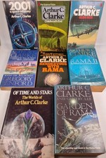 Arthur C Clarke Book Bundle 2001 Rama 7 x PBs 1  x HB Some Vintage Editions 