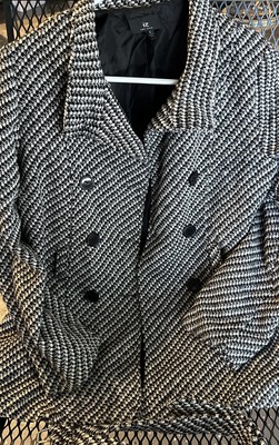 IZ Amy Gyer XL Pea Coat Jacket Black And White Super Cute No Flaws