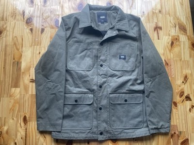 Vans Drill Chore Coat Lined Men s Jacket Canvas Rip Stop Invisible Hood Size S