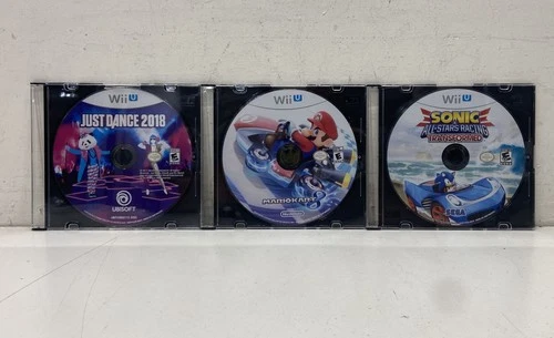 Wii U Game Disc Bundle: Mario Kart 8, Sonic All Stars Racing & Just Dance 2018