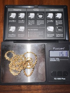 Heavy Solid Gold 14k 15.1g Rope Chain 20” Estate Barrel Clasp