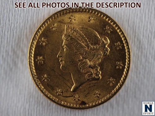 NobleSpirit (TM) Beautiful 1853 GOLD $1 Indian Head GEM BU