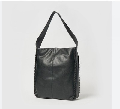 URBAN ORIGINALS Knowing pebbled faux-leather large hobo shoulder bag - Black