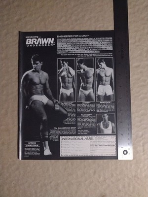 1982 Brawn Underwear- Engineered For A MAN-Print Ad- Vintage