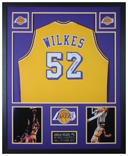 Jamaal Wilkes Autographed and Framed Yellow Los Angeles Jersey Auto PSA COA