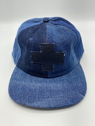 Mütze Kappe Imogene and Willie Logo blau Grafik verstellbar Druckknopflasche Einheitsgröße