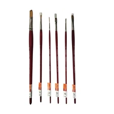 Princeton Velvetouch Artist Brush Set 6 Piece Acrylic Oil Watercolor Bright