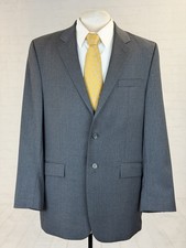 Lauren Ralph Lauren Men's Dark Gray 100 Wool Blazer 42L Two Buttons Sport Coat