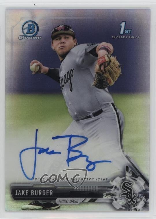 2017 Bowman Draft Chrome Pick Refractor 53/499 Jake Burger #CDA-JB Auto 07m7