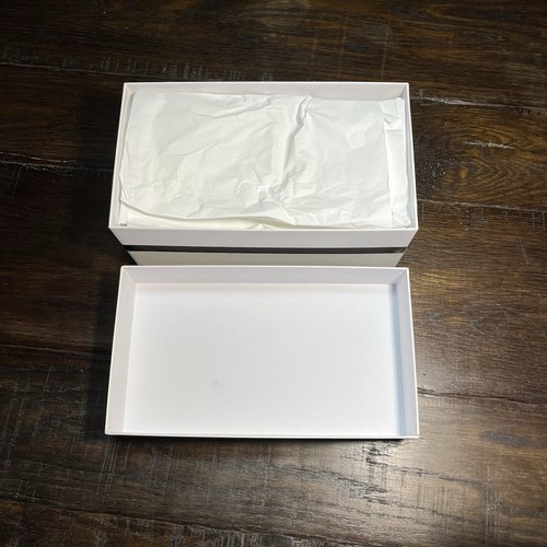 Givenchy White Shoe Storage Box 12.5x7x5” 2 Black Drawstring Dust Bags care card - Picture 8 of 17