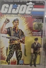 Rare 1985 Hasbro G.I Joe Cobra Flint  Warrant Officer  36 Back Vintage MOC
