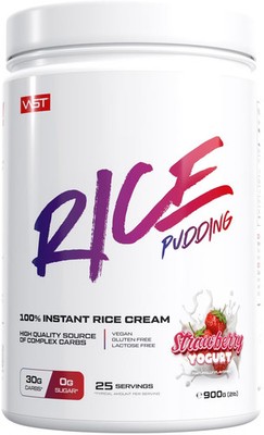 VAST Sports Instant Rice Pudding, 900 g Dose, Strawberry Yoghurt