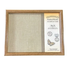 Vintage Wooden Glass Shadow Box 10x13 Tomorrows Treasures 3D Display Case Art