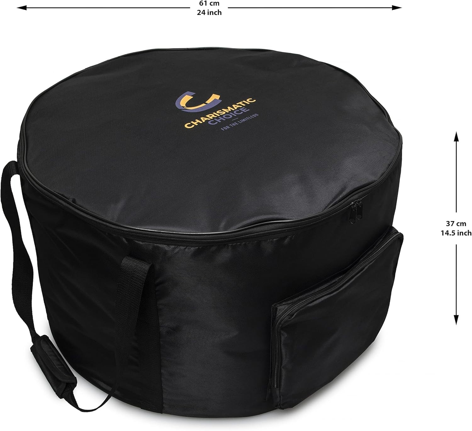 Charismatic Choice 24-Inch Outdoor Fire Pit Bag With Storage and Gloves