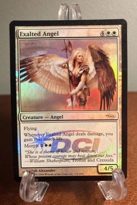 MTG Exalted Angel Foil Judge Promo Gift Card 2006 Played Magic The Gathering