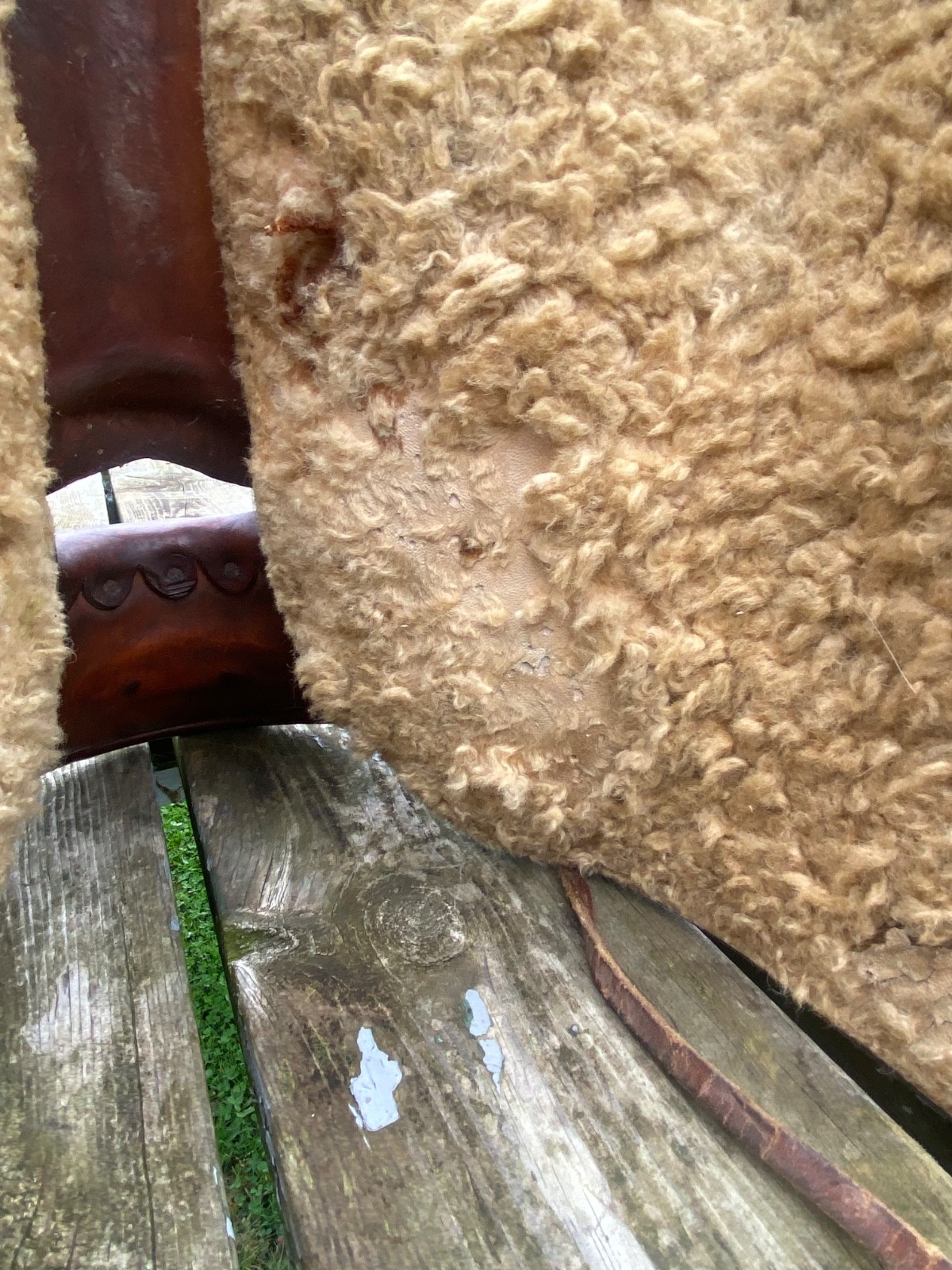 Antique/Vintage 15"border tooled Western  slick seat saddle