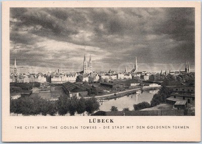 Lübeck Vintage AK Stadtbild Deutschland