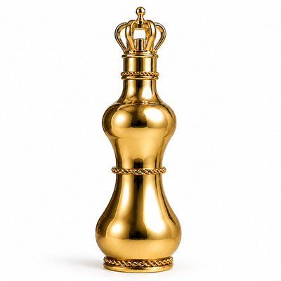 UNIQUE LUXURY FRAGRANCE GOLD CROWN GLASS BOTTLED  100MLS FRAGRANCE