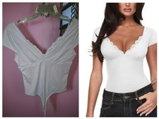 White. Bodysuit