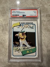 1980 Topps Rickey Henderson #482 Rookie RC Athletics HOF PSA 7 NM MLB Baseball