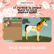 🐎 Wild Horse Islands🐎St. Patrick '26 Unique Black to Gold Rainbow Star Arabian