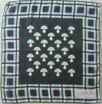 - Superbe Foulard LANVIN Baumwolle Vintage Schal 56 x 57 cm