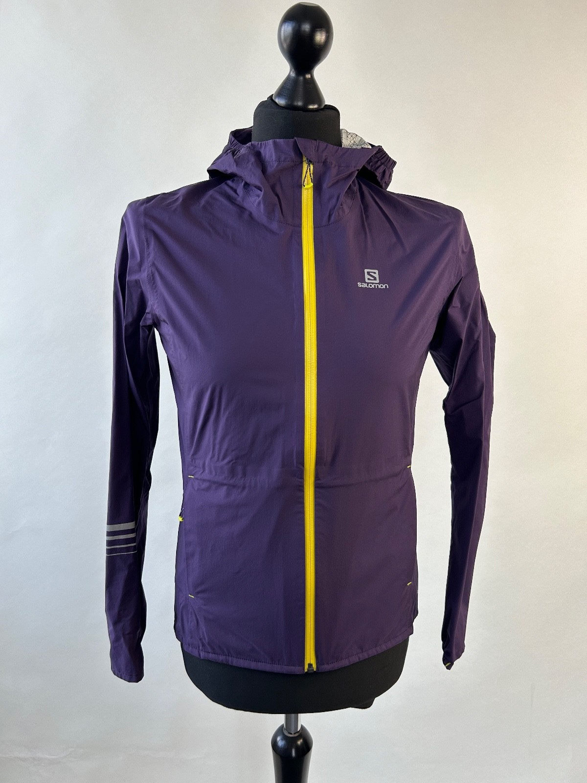 Giacca donna Salomon taglia M full zip con cappuccio