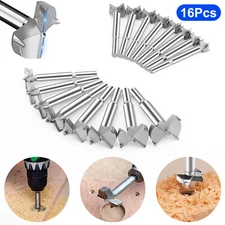 16x Forstner Drill Bit Carbide Wood Hole Saw Woodworking Hinge Hole Cutting Tool