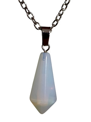 Opalit Hexagramm Anhänger Halskette Argenon Meeropal Emotion Stein Kette Schmuck