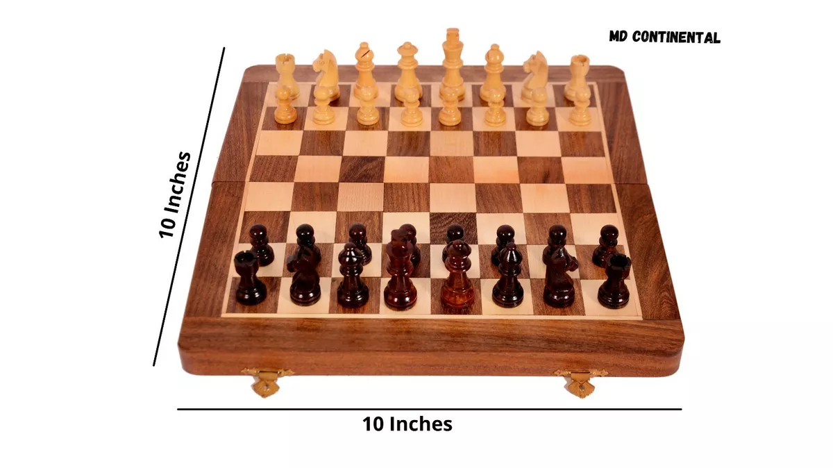 NEW OTHER 15 INCH MAGNETIC CHESS BOARD WOOD LOOK OPEN BOX ITEM