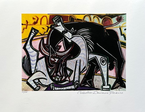 Pablo Picasso THE BULLFIGHT Estate Signed Limited Edition Giclee Art 20" x 13" - Picture 6 of 6