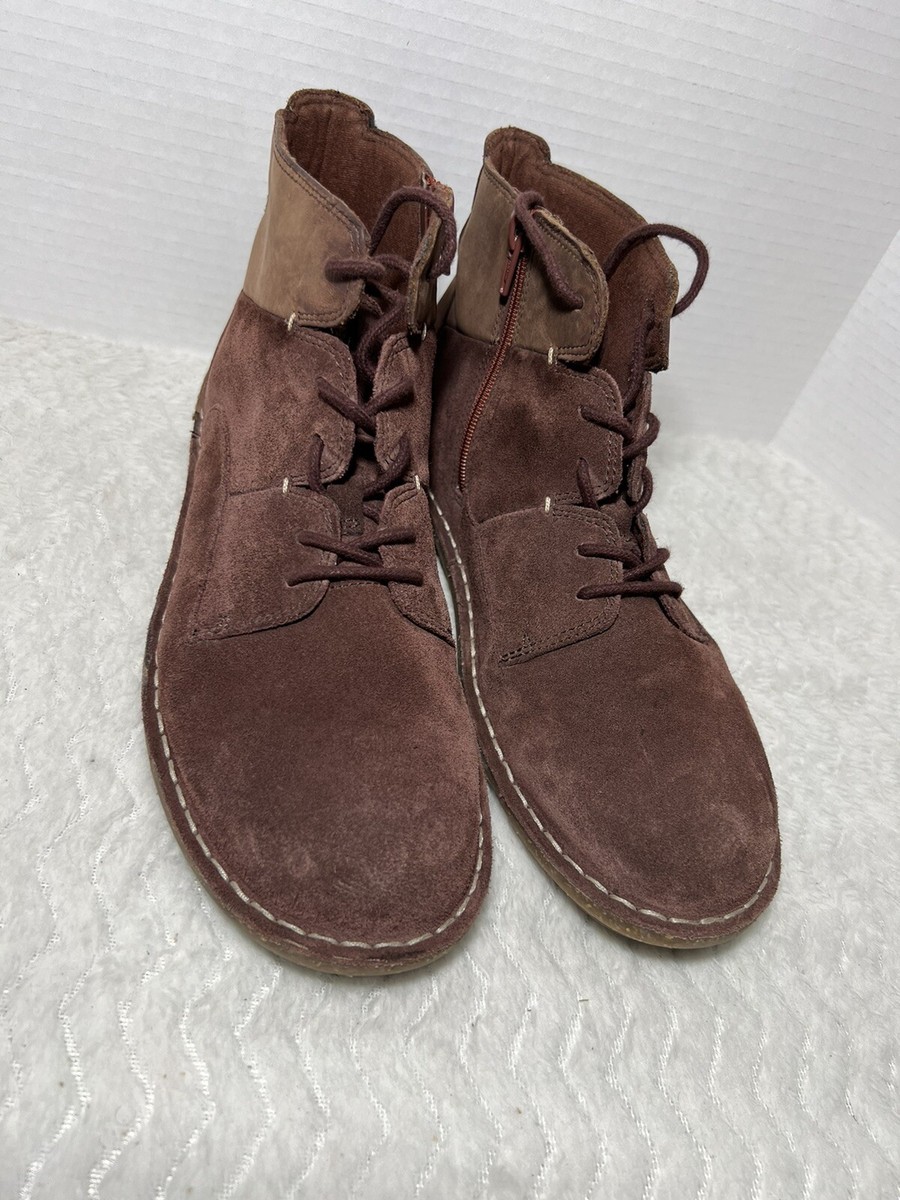 Clarks Brown Suede Ankle Boots s-l400.jpg main image 2
