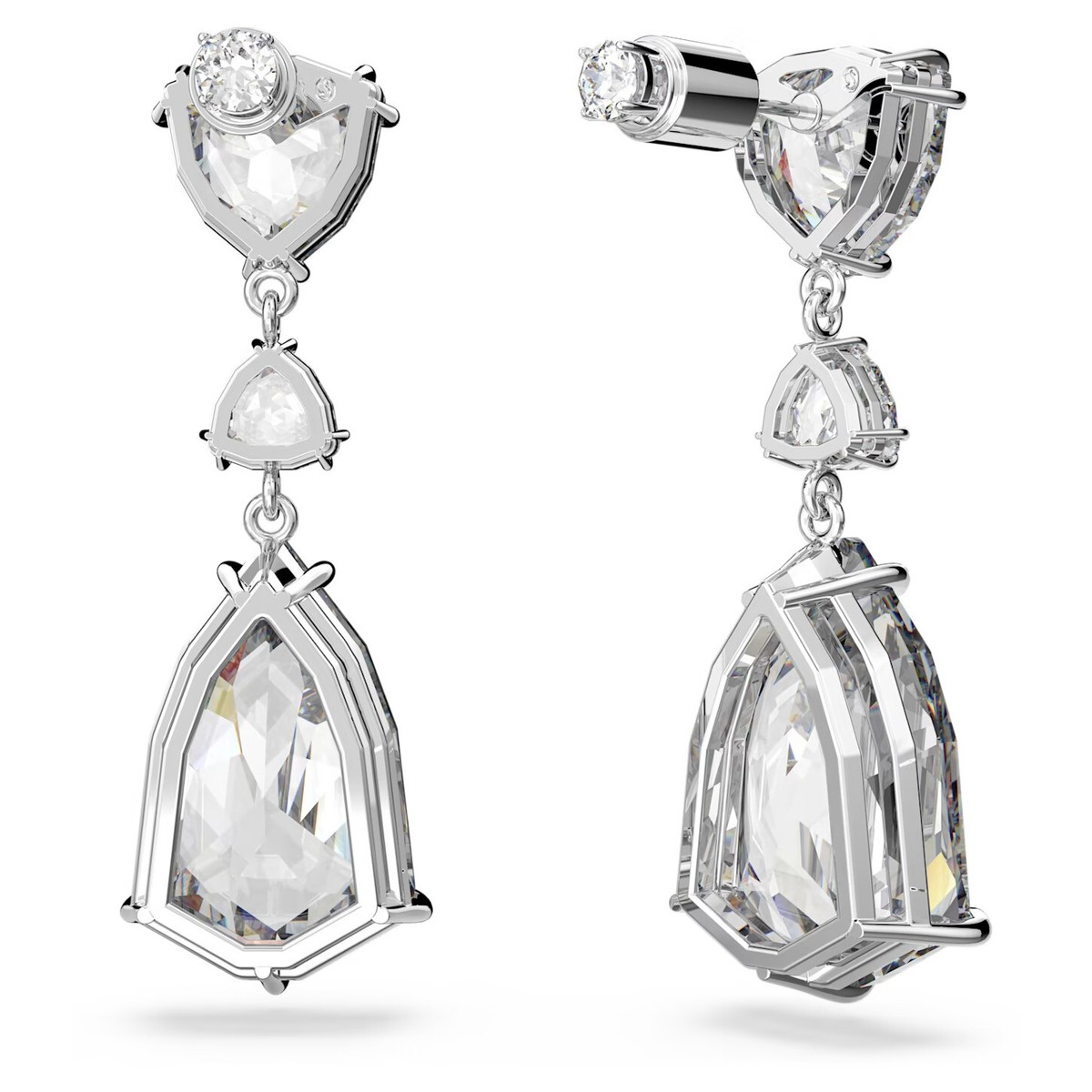Swarovski Mesmera Drop Earrings Mixed Cuts White, Rhodium 5652038 