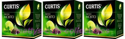 3 PACK CURTIS Green Tea Fresh Mojito LEMONGRASS MINT RF NO GMO Made in Russia