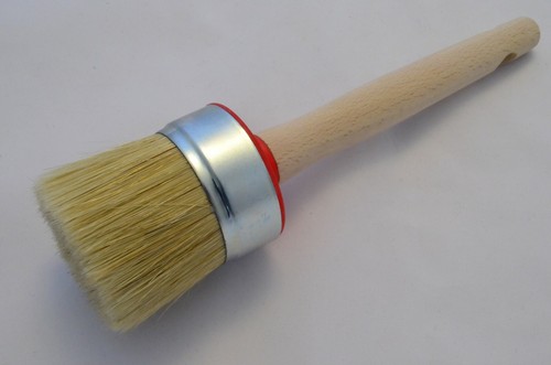 3 di Pennelli Tondi in Setola Pura 55mm, Pittura Gesso Shabby Chic, Cera e Olio. - Foto 6 di 12