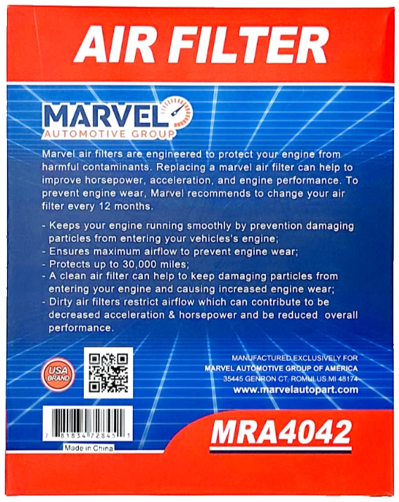 Marvel Air Filter MRA4042 (96815102) for Saturn Vue 2008-2010 2.4L 3.5L 3.6L - Image 3 of 4