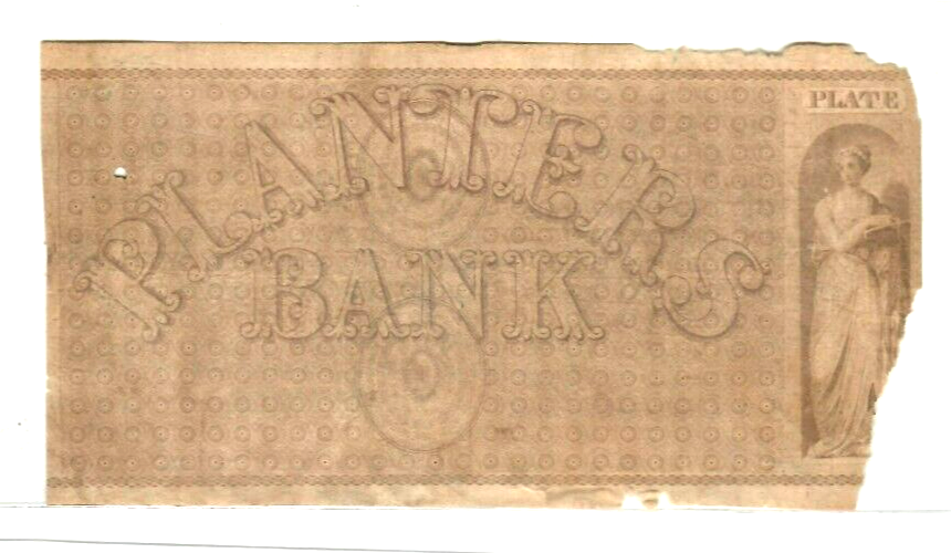 20 "PLANTERS BANK" (MISSISSIPPI) 1800'S 20 "PLANTERS BANK" (NATCHEZ