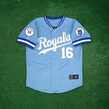 Bo Jackson 1987 Kansas City Royals Cooperstown Men's Blue Away Jersey w/ Patch