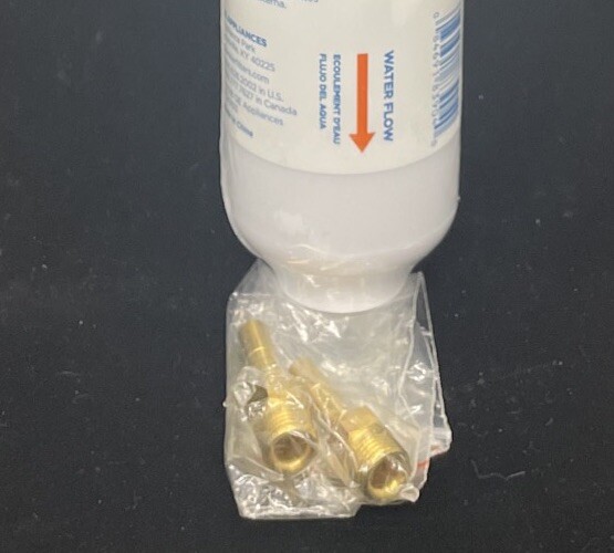 Genuine GE GXRTLL Inline Water Filter for Poly Tubing w/ Brass