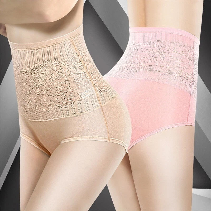 Women High Waist Cotton Panties Body Shaper Shapewear Underwear