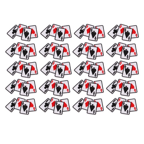 20Pcs Iron On Patch Embroidered Playing Card Patches for Clothes Dress Hat DIY