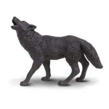 BLACK WOLF Animal Figurine Safari Ltd. toy North American Wildlife
