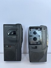 Optimus Micro-32 And GE 3-53358 Micro Cassette Recorders Lot